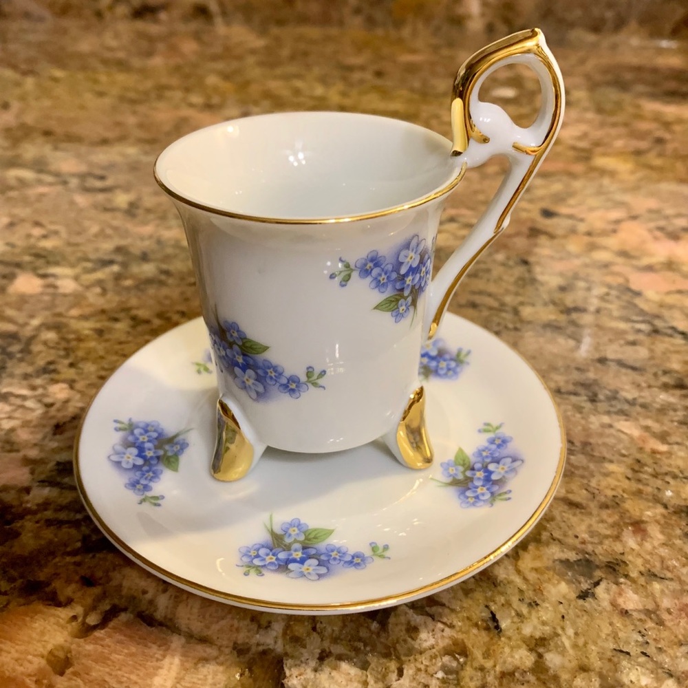 Theo Kuhn Footed Bavaria Germany Demitasse Cup Teacup porcelain coffee mug